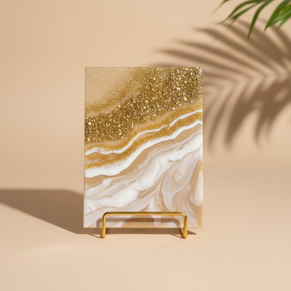 Akvatika caramel brown mirror small in box RESIN SALE