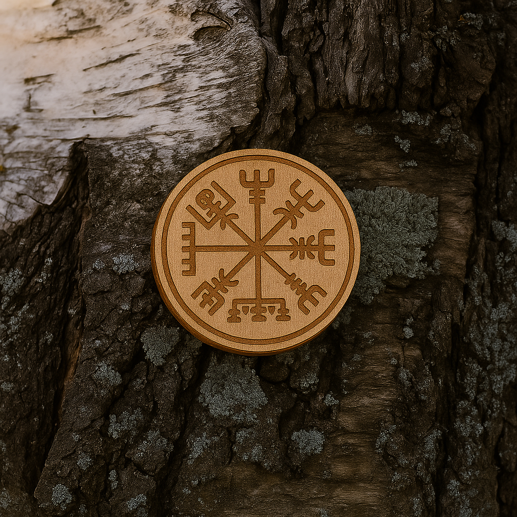 Vegvisir circle 19x19mm pin