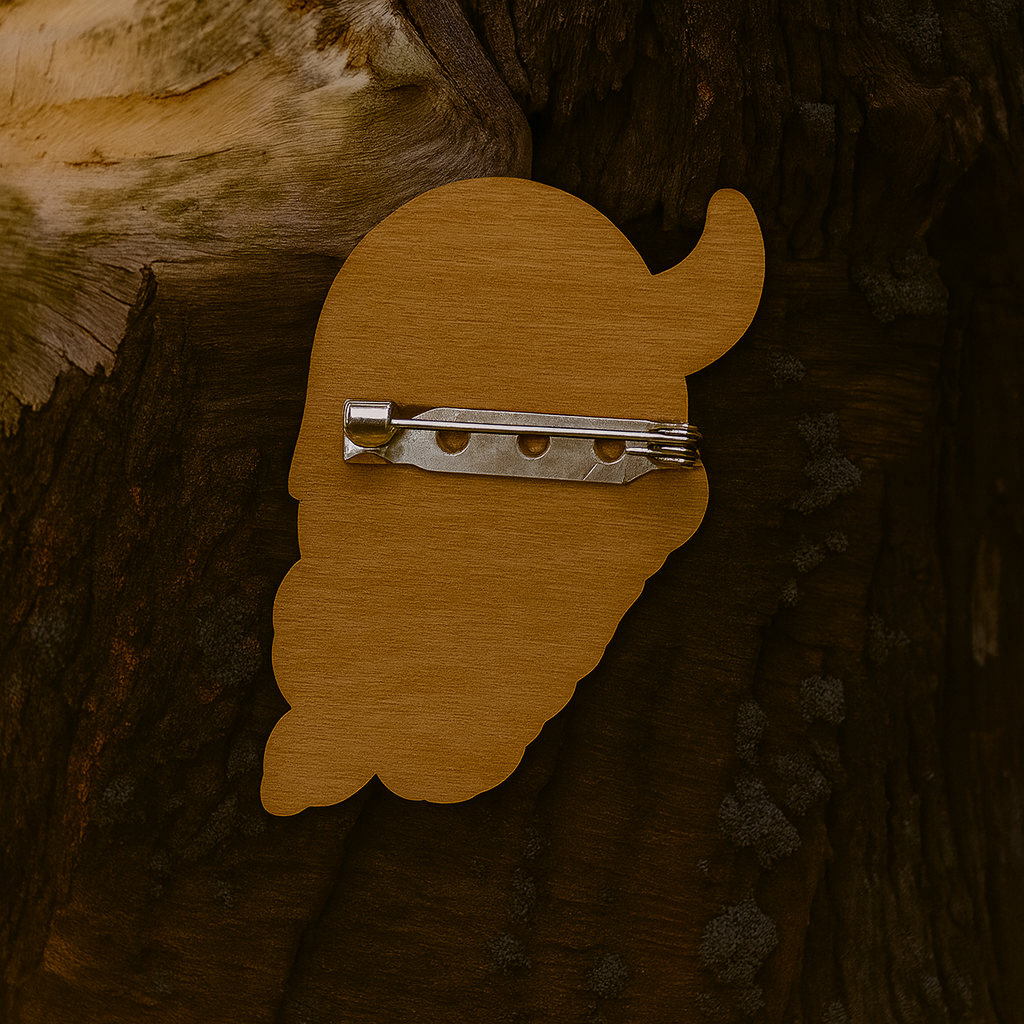 Viking in helmet 24x24mm pin
