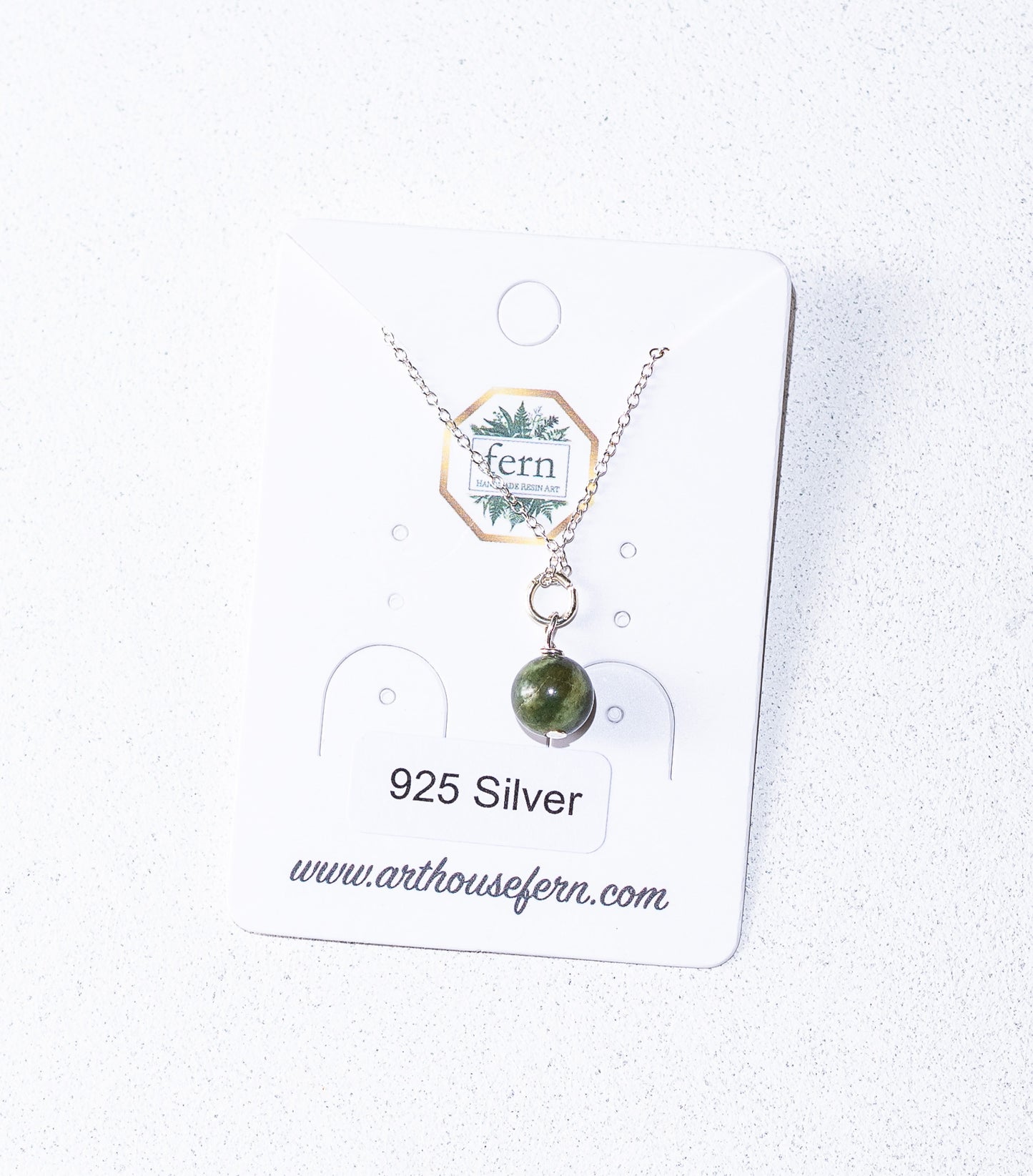 Agate moss stone bead necklace