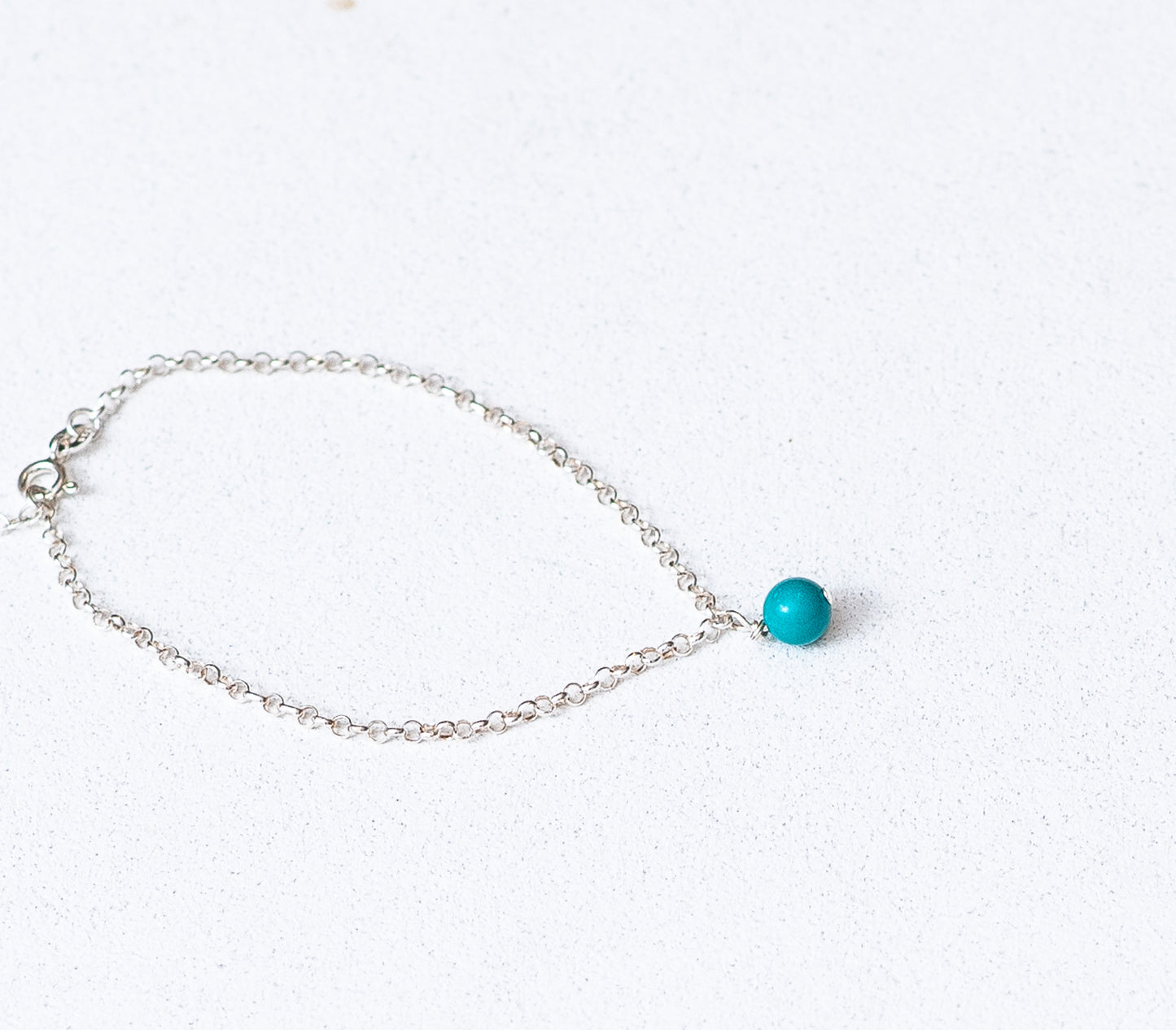 Turquoise stone bead bracelet