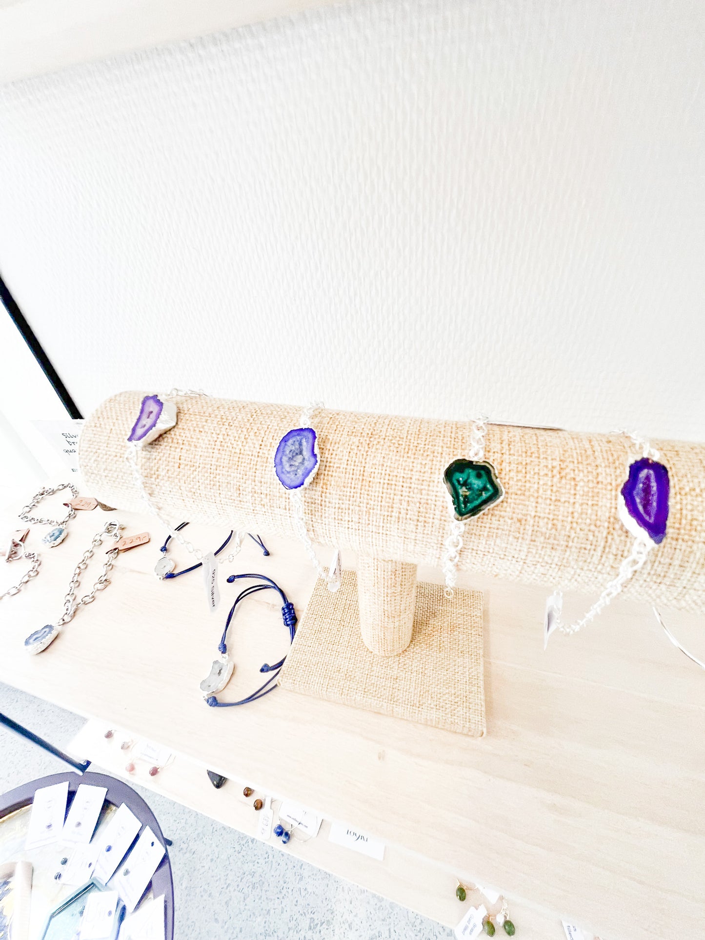 Pulsera de plata con piedra de ágata