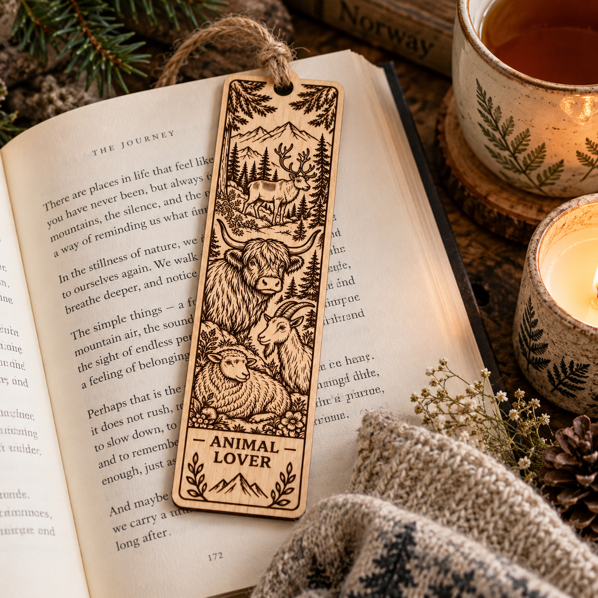 Animal lover bookmark 150x36mm