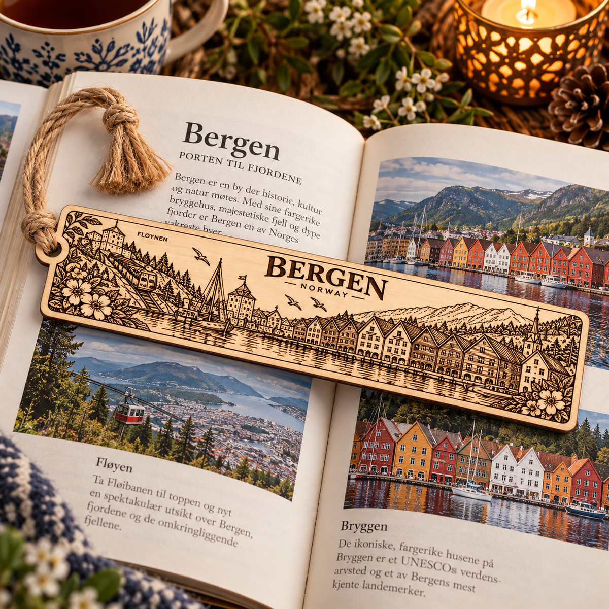 Bergen Bryggen 150x36mm bookmark