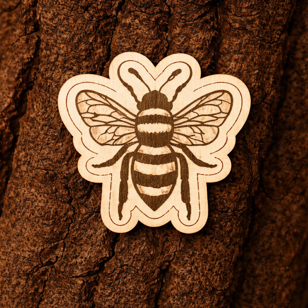 Bumble bee 35x35mm magnet