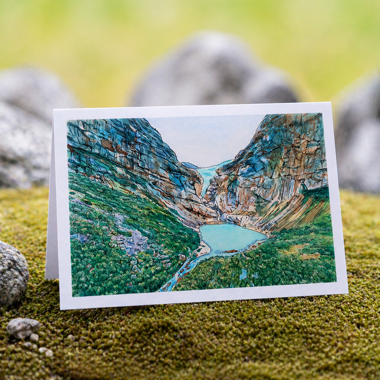Scenery card- Bøyabreen arm of the Briksdalsbreen Glacier