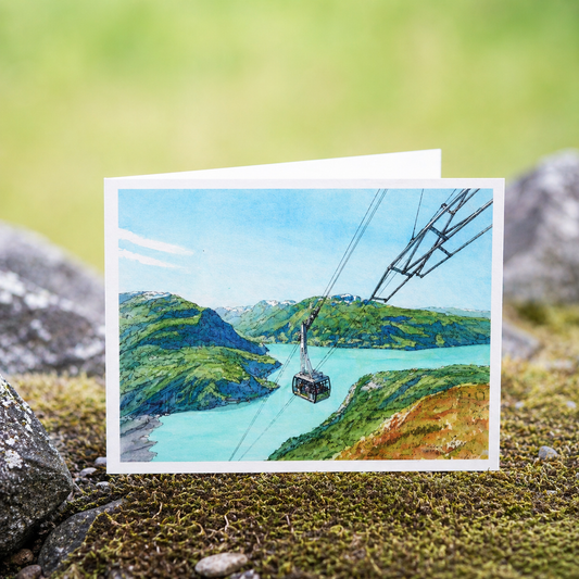 Scenery card- Loen Skylift overlooking the Oldedalen