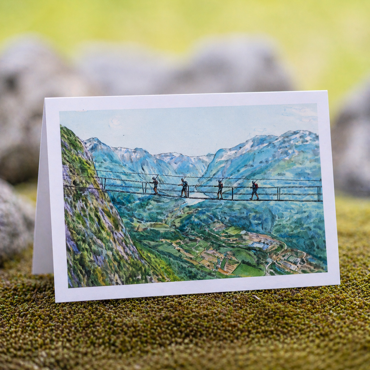 Scenery card- Loen via Ferrata overlooking the Oldedalen