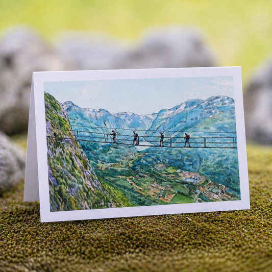 Scenery card- Loen via Ferrata overlooking the Oldedalen