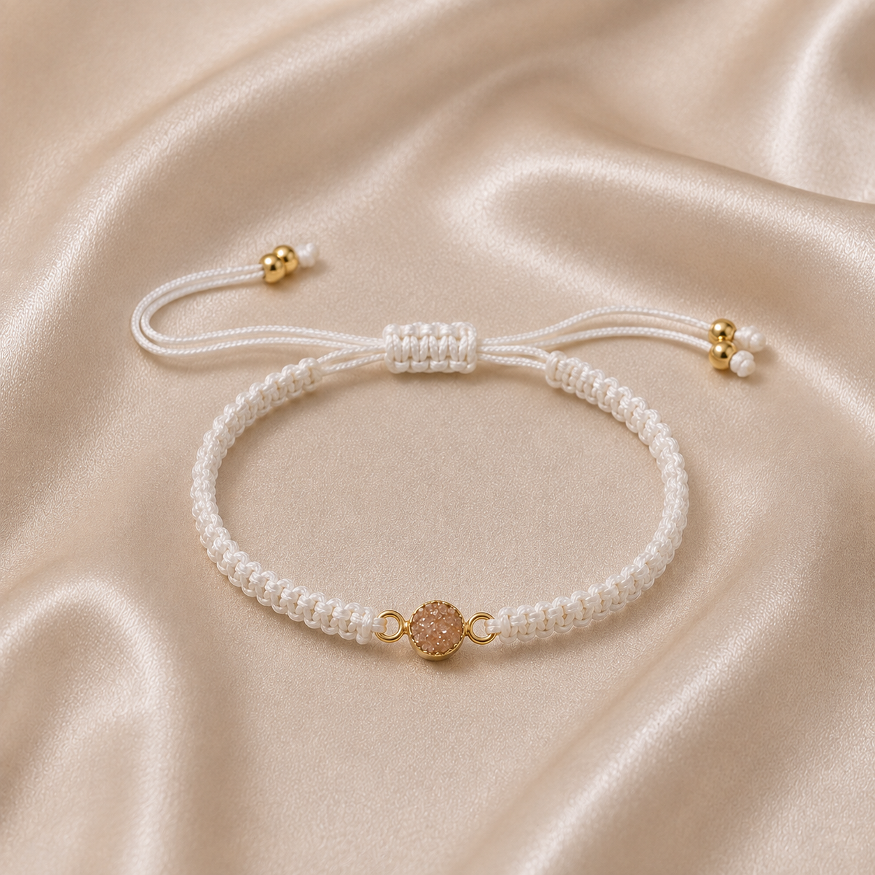 Süßwasserperle Minzpapierklammer Gold Edelstahl Armband