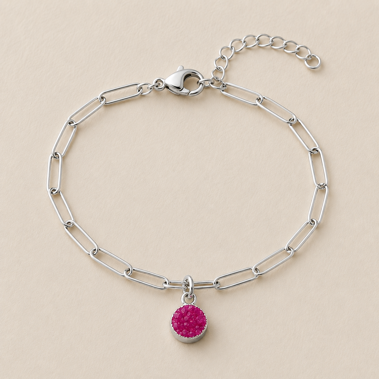 Süßwasserperle Minzpapierklammer Gold Edelstahl Armband