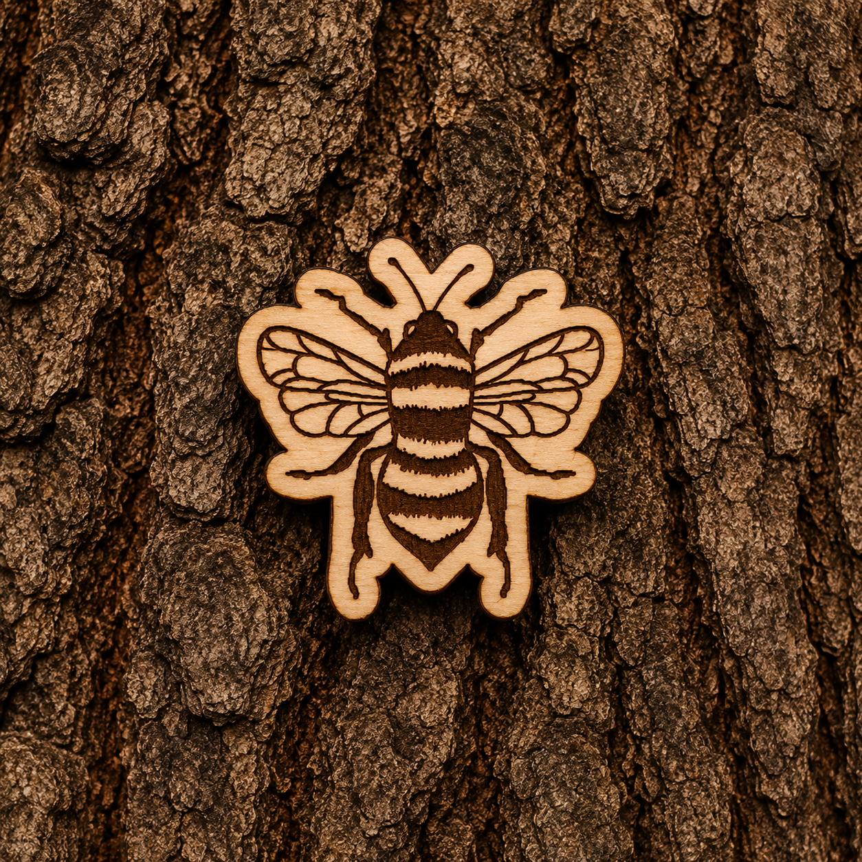 Bumble bee 25x24mm pin