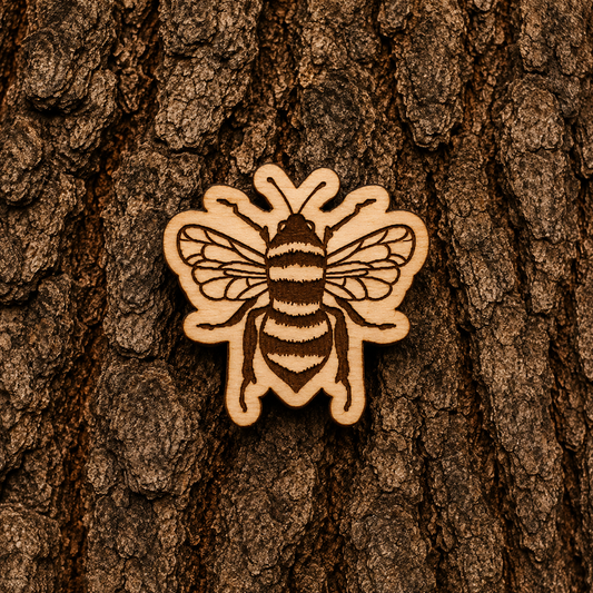 Bumble bee 25x24mm pin