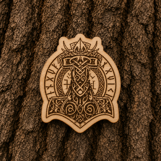 Thors magical hammer 30x25mm pin