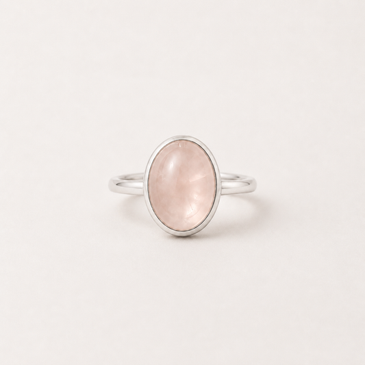 Stone bezel 14x10 925 Silver ring assorted