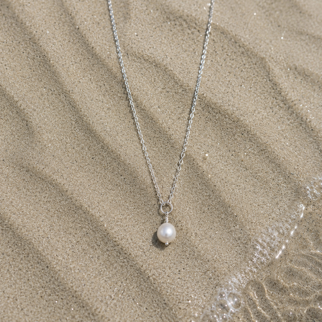 Fresh water pearl drop necklace 925 Silver