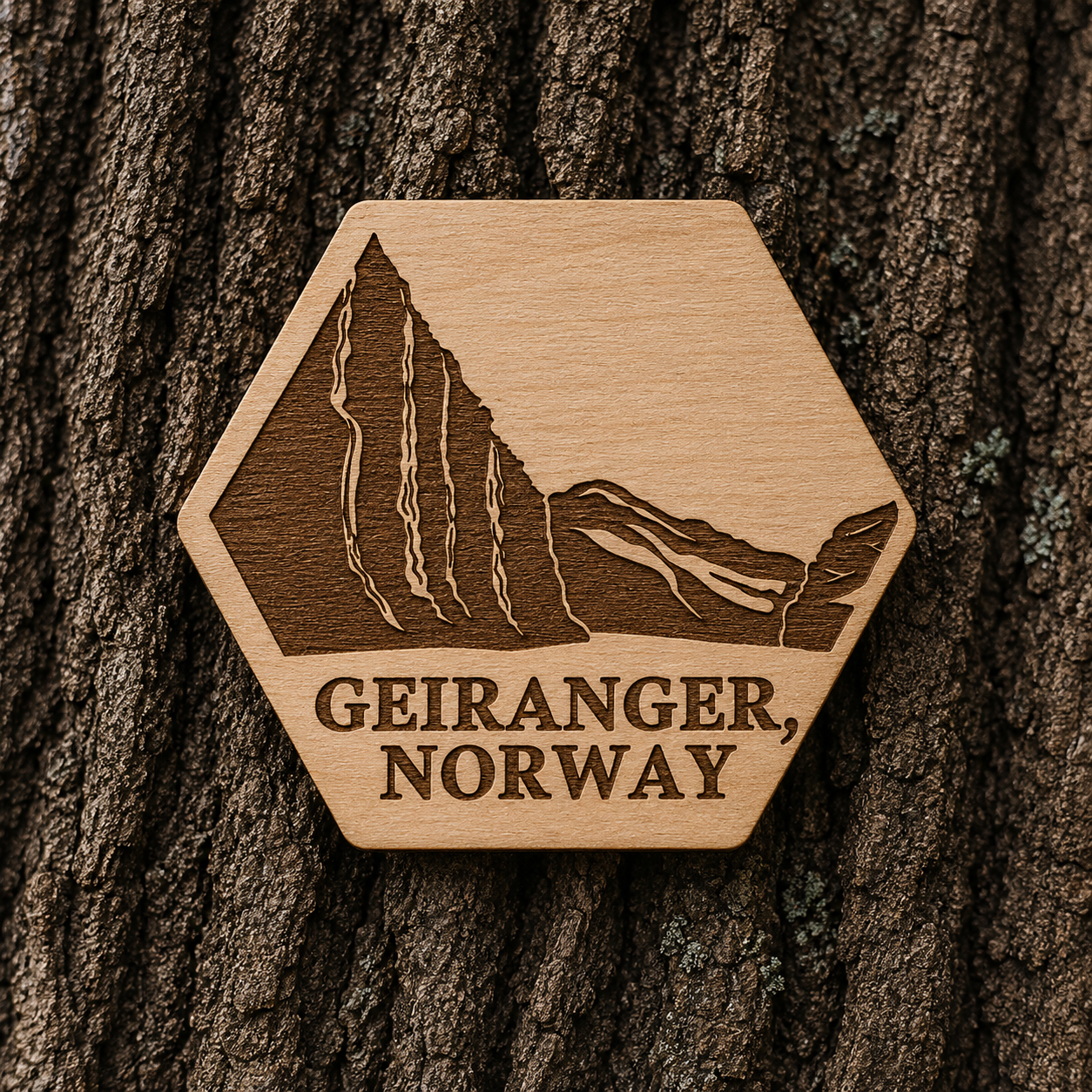 Geiranger 7 sisters 50x43mm magnet