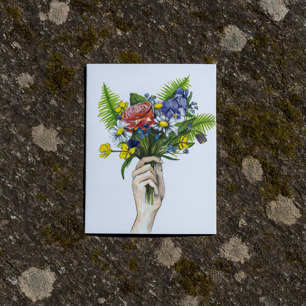 Wildflowers Bouquet Illustation card
