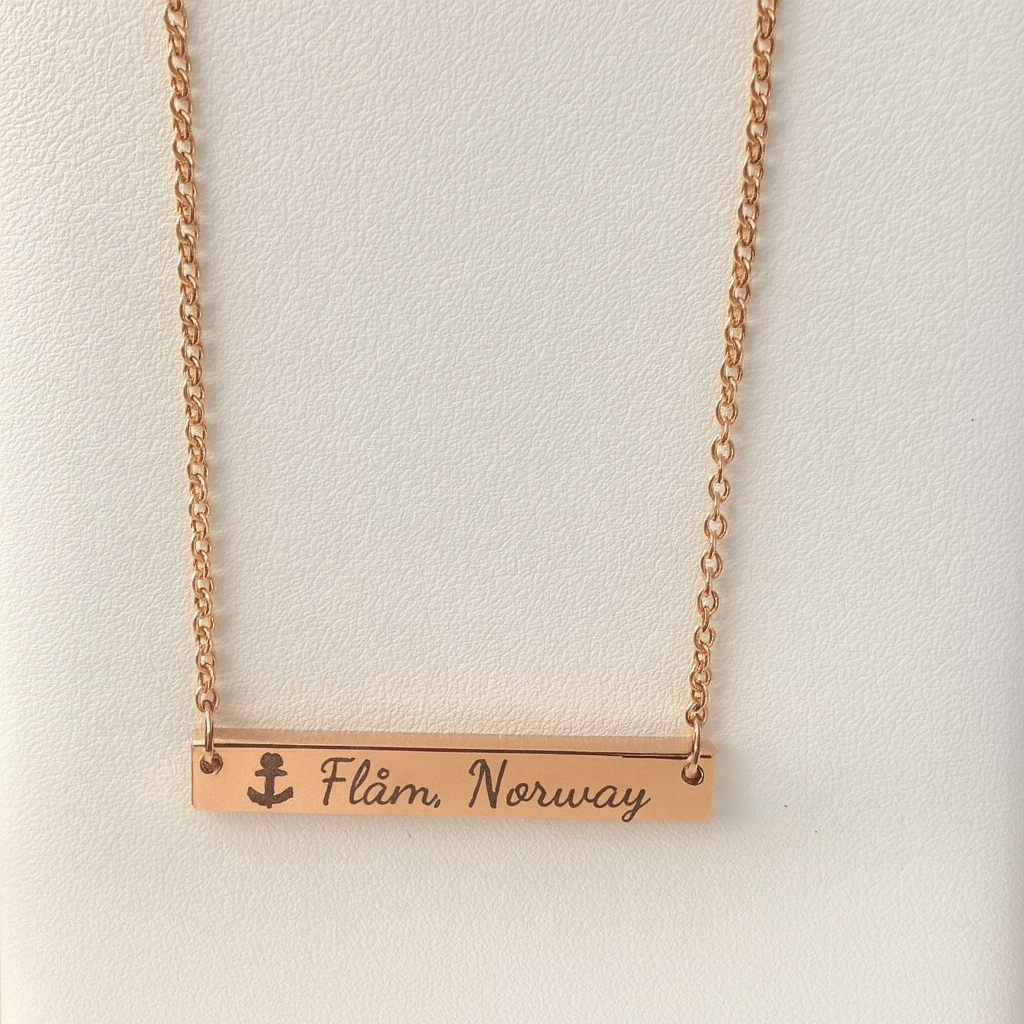 Flam Norway Anchor bar necklace - Stainless Steel