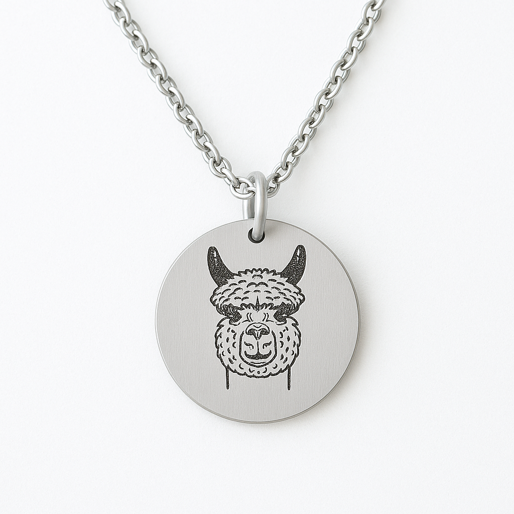 Llama's head necklace- Stainless Steel