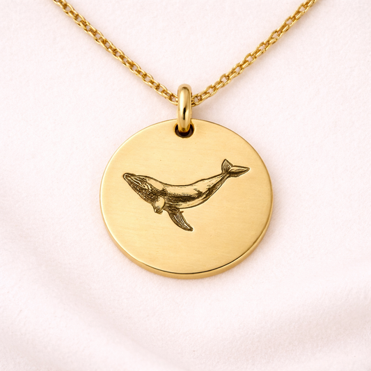Humpback whale necklace - Stainless Steel