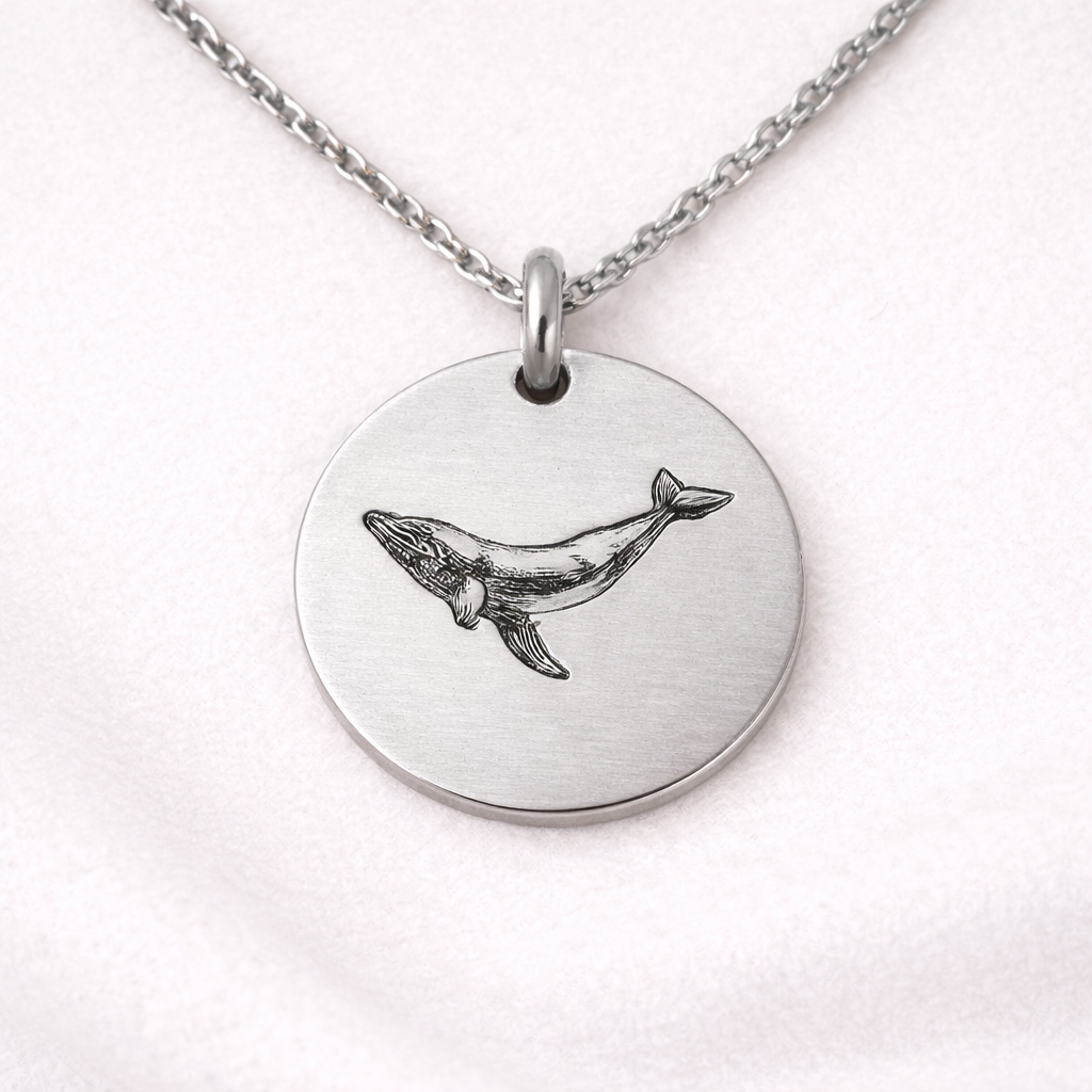 Humpback whale necklace - Stainless Steel