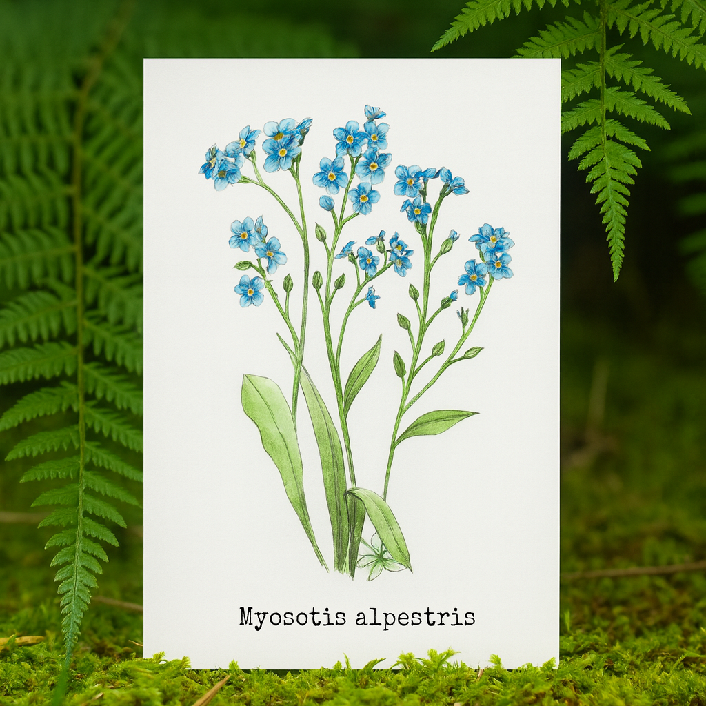 Forget me nots Illustation card