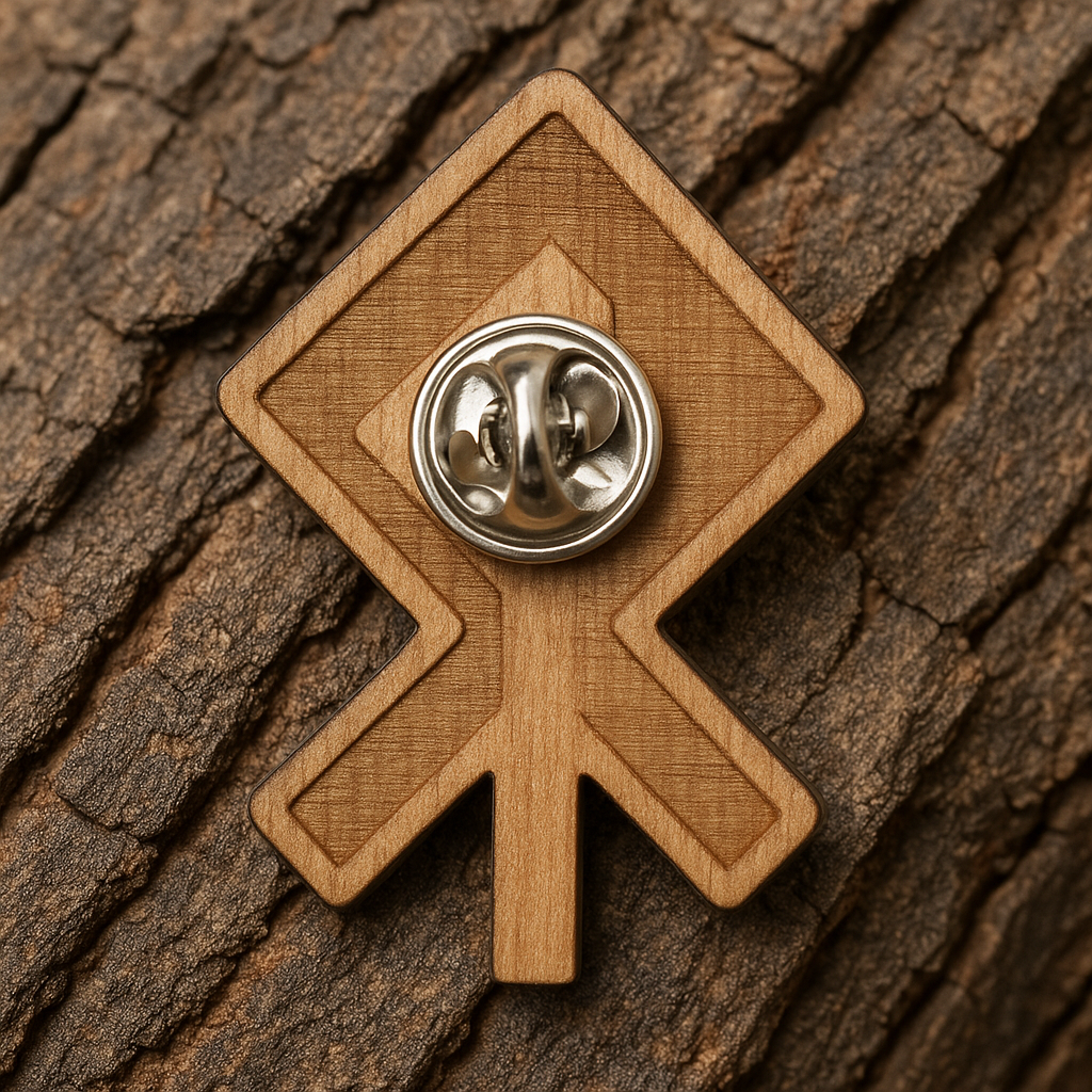 Courage rune 23x16mm pin