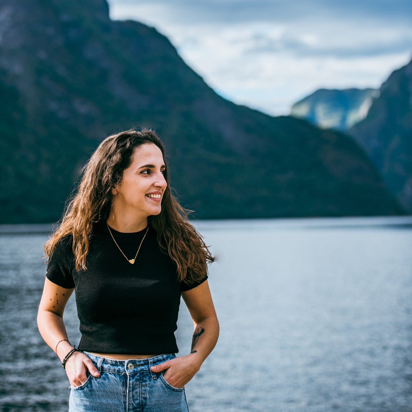 Bee flying into heart heart necklace- Stainless Steel