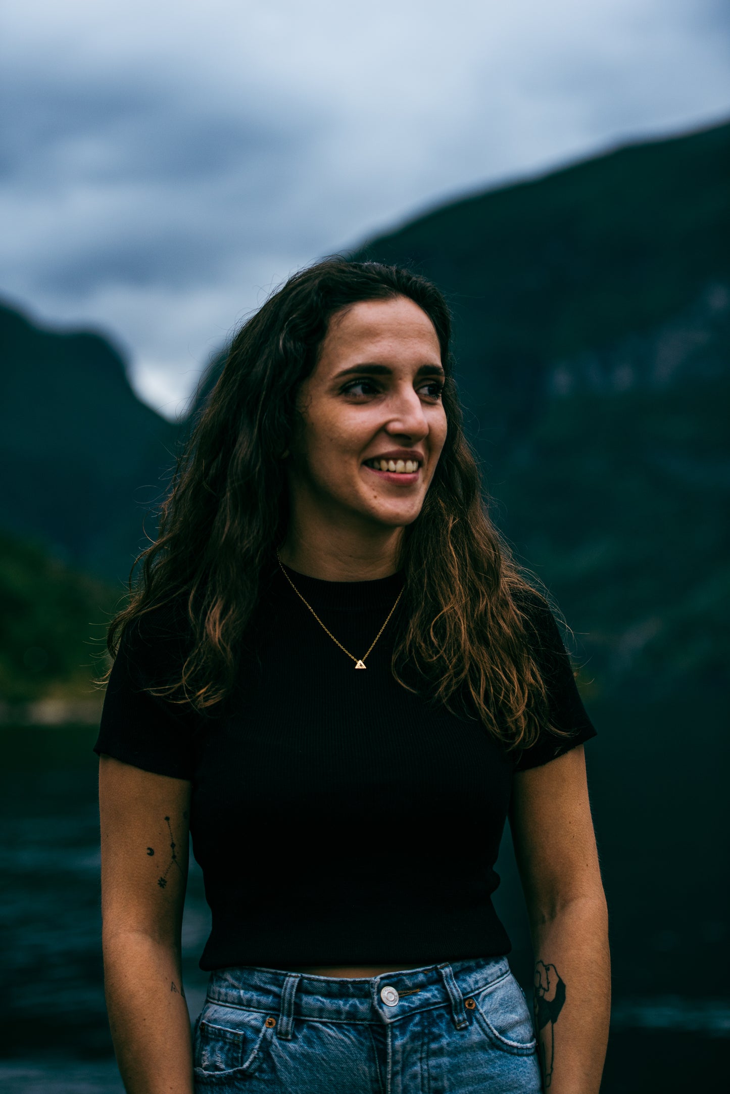 Mountain mini triangle necklace- Stainless Steel