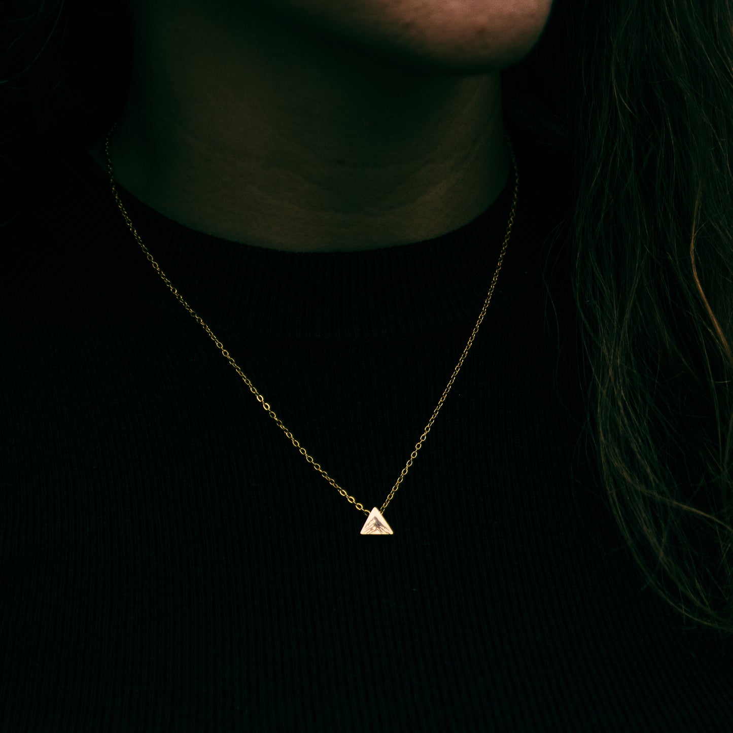 Mountain mini triangle necklace- Stainless Steel