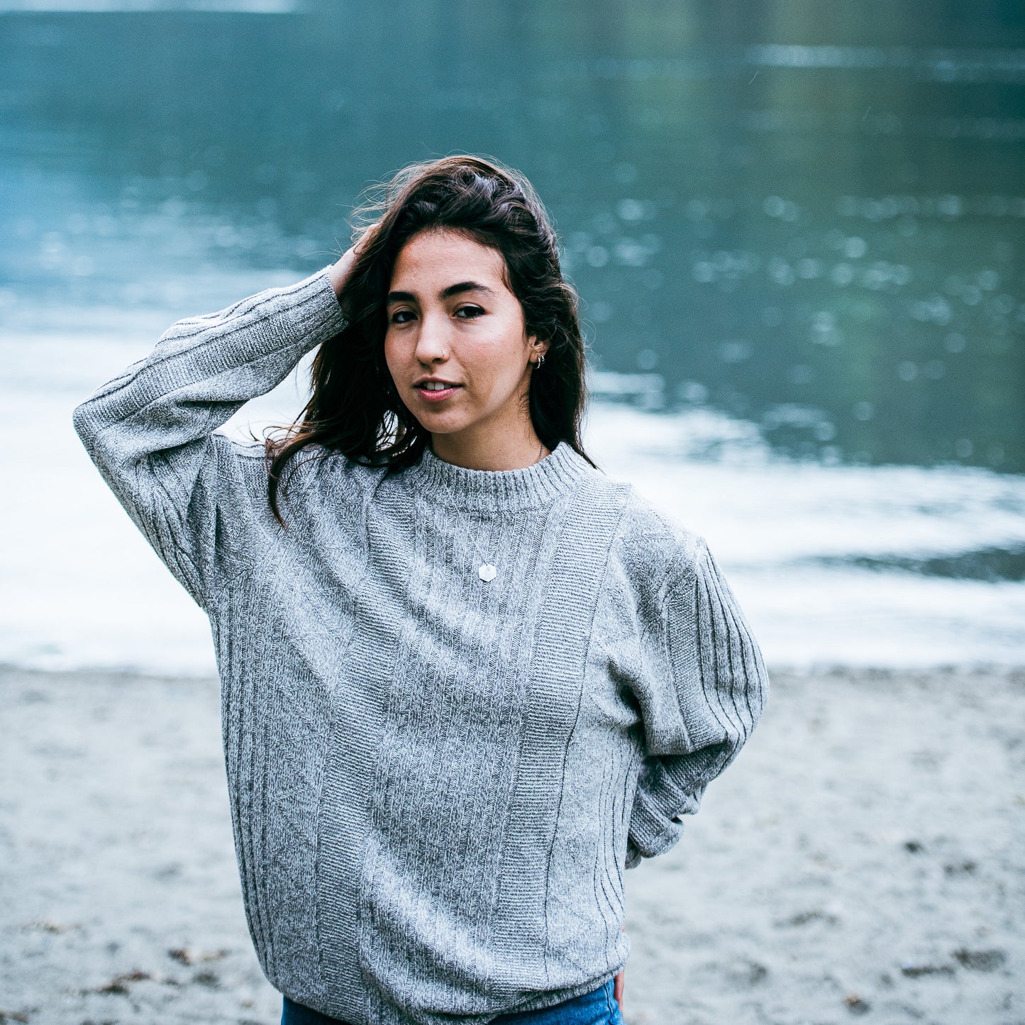 Goat on a mountain necklace - stainless steel