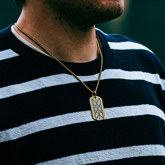 Web of Wyrd soldier tag necklace - Stainless steel