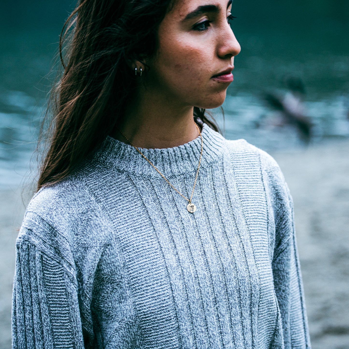 Hairy cow necklace - stainless steel