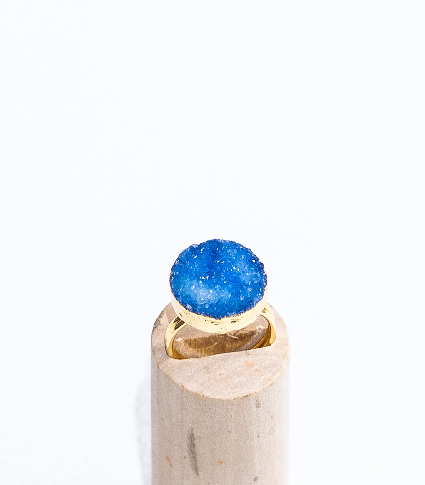 Agate druzy 10mm stone brass plated assorted