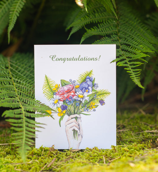 Grußkarte "Herzlichen Glückwunsch Bouquet"