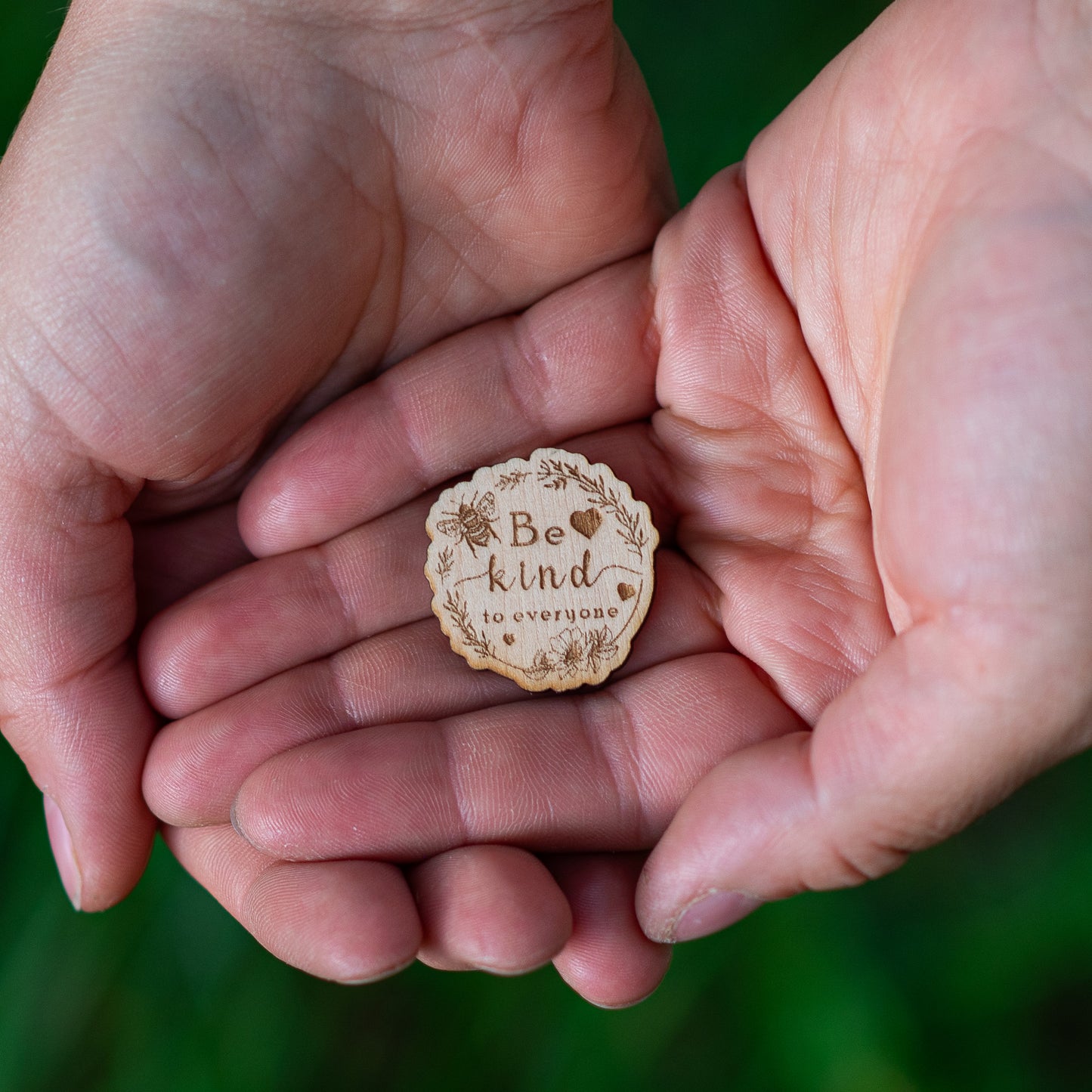 Be kind to everyone large 30x30mm pin
