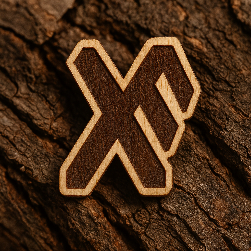 Good luck rune 23x17mm pin