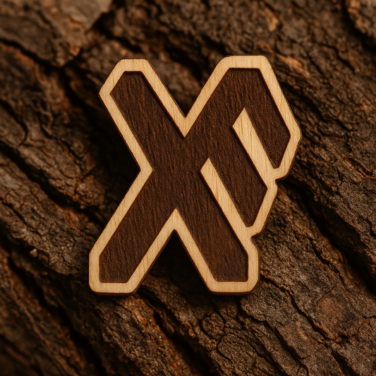 Good luck rune 23x17mm pin