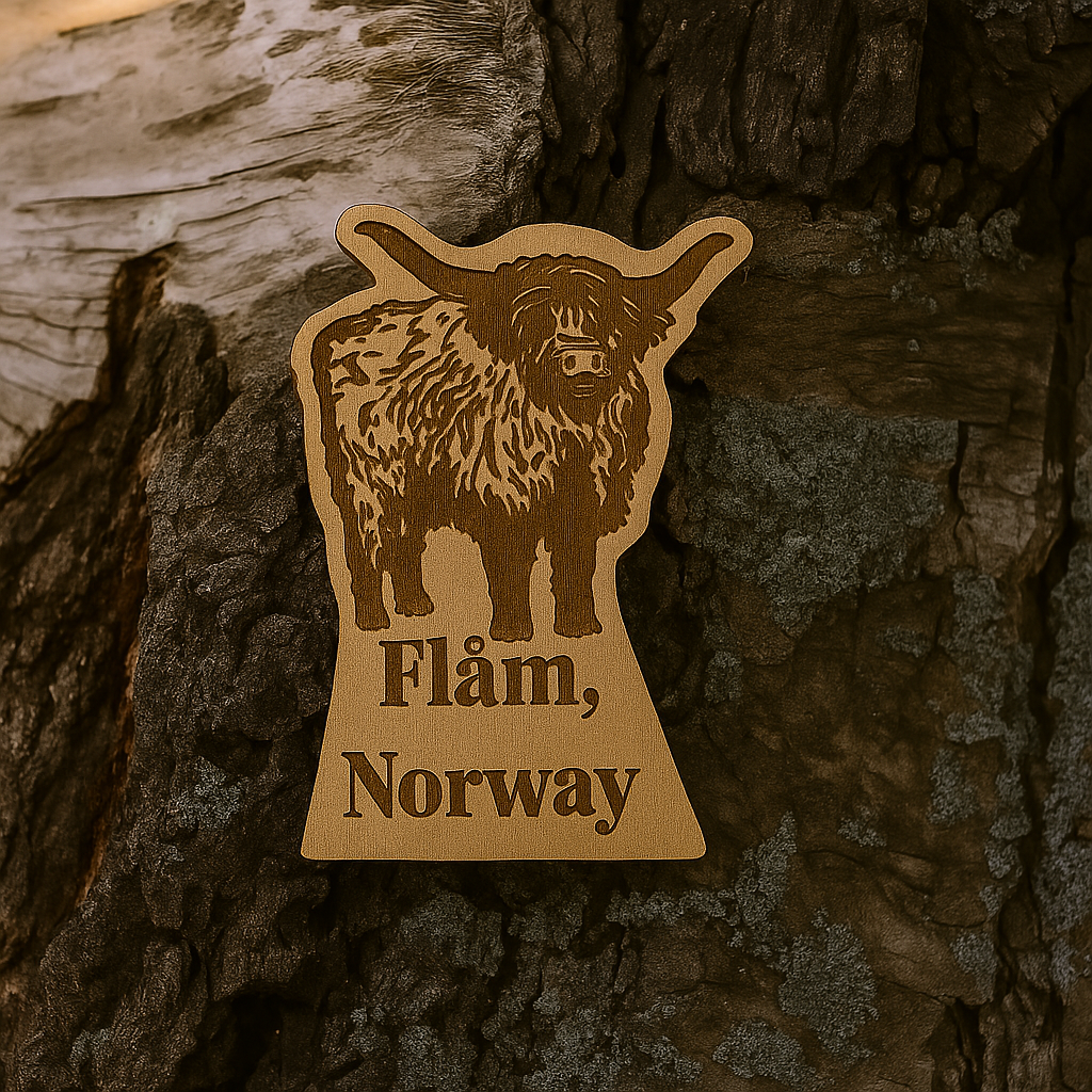 Hairy cow Flam Norway 36x46mm magnet