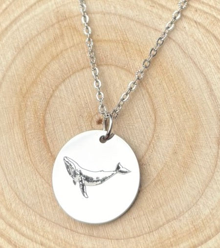 Humpback whale necklace - Stainless Steel