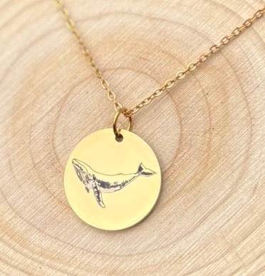 Humpback whale necklace - Stainless Steel