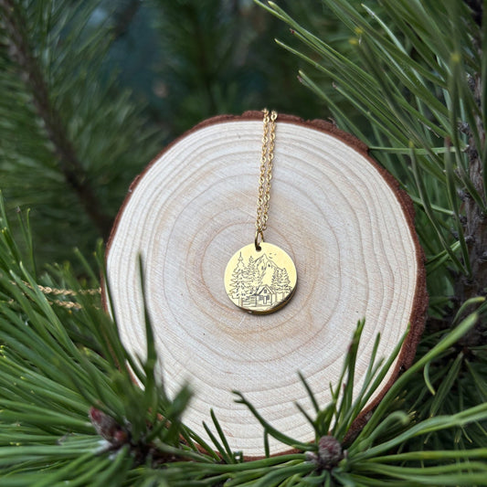 Cabin lover necklace- Stainless Steel