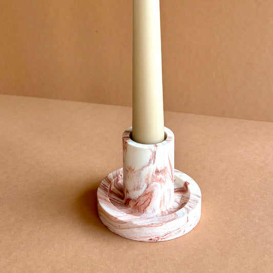 Candlestick Holder-Terracotta Marmor