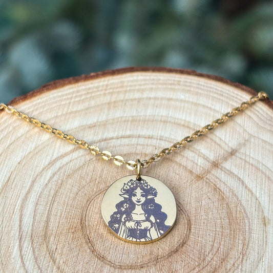 Huldra necklace- Stainless Steel Golden