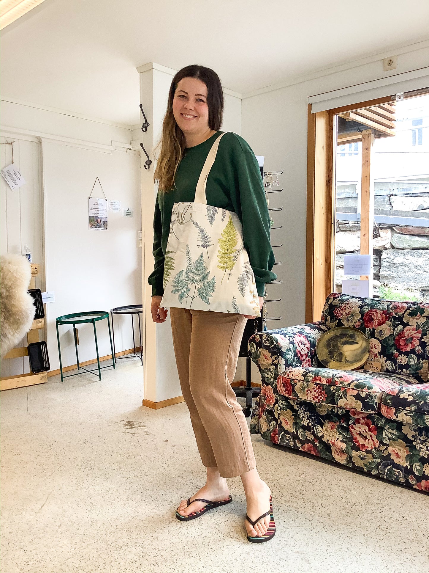 Ferns field tote hand bag