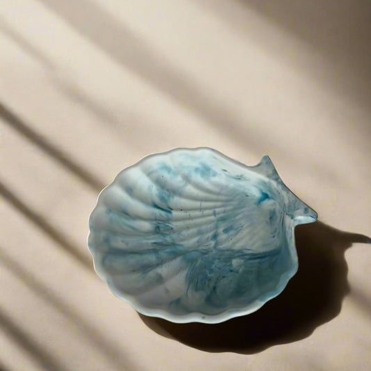 Schelp sieraad voor sieraden - Blauwgroen marmer