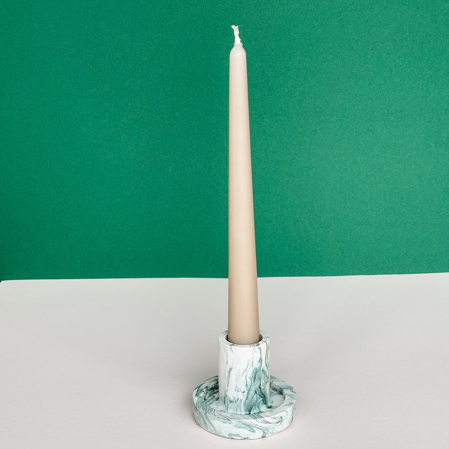 Candelabro - Mármol verde salvia