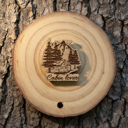 Cabin lover with Norway pin 25x25mm