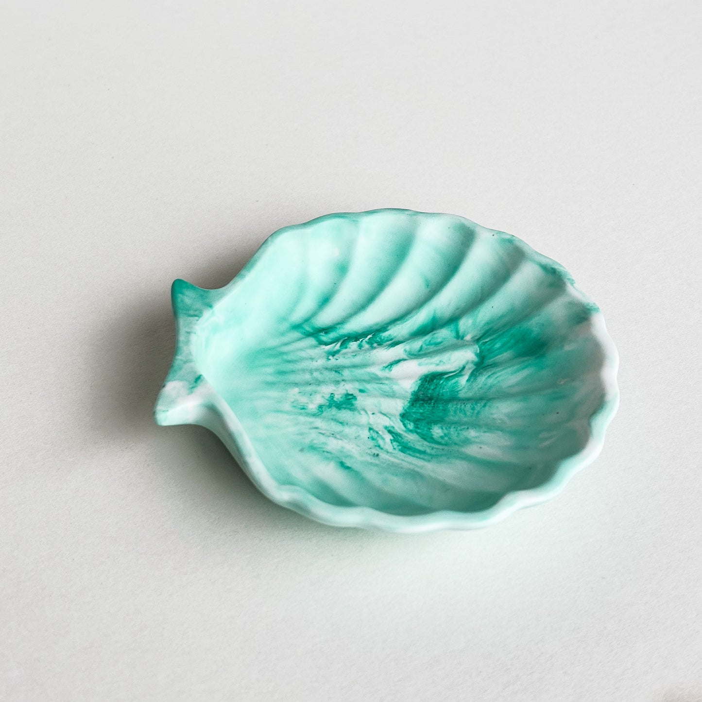 Shell Trinket na šperky - Akvamarínová mramor